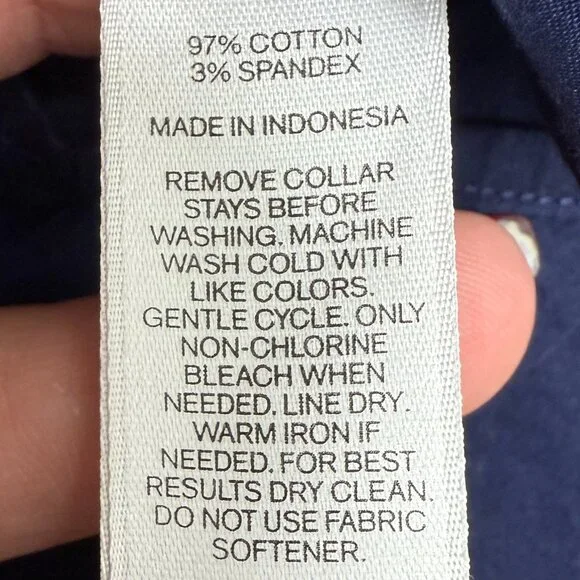 Men's EXPRESS 1MX Modern Fit Dress Shirt‎ Navy | Size XL - Picture 5 of 6